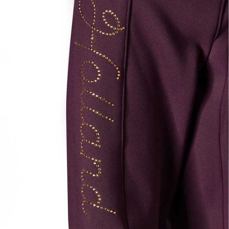 Holland Cooper Crystal Zip Womens Hoodie - Aubergine-8