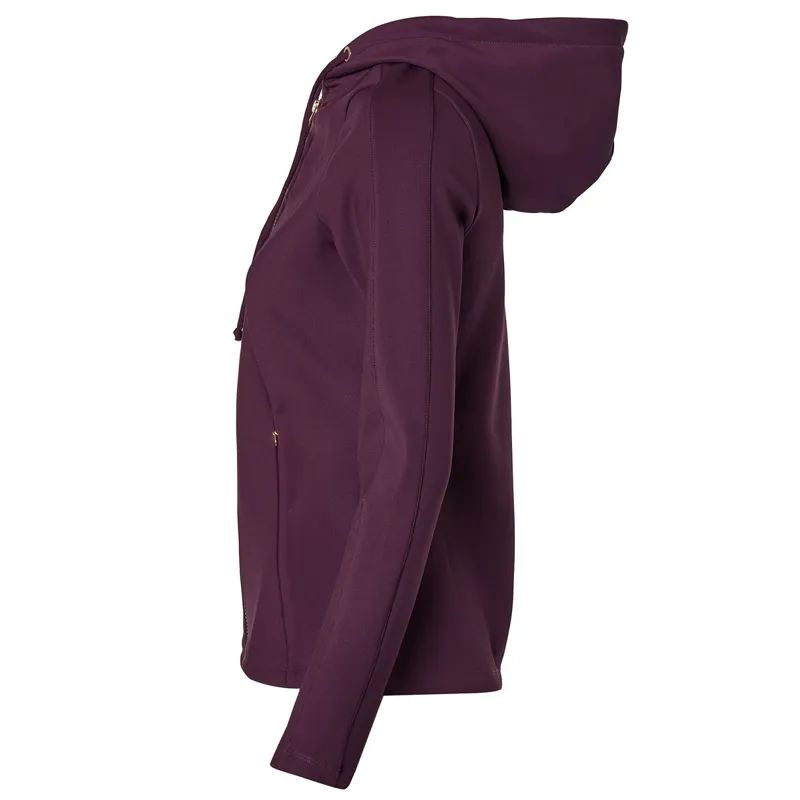 Holland Cooper Crystal Zip Womens Hoodie - Aubergine-6
