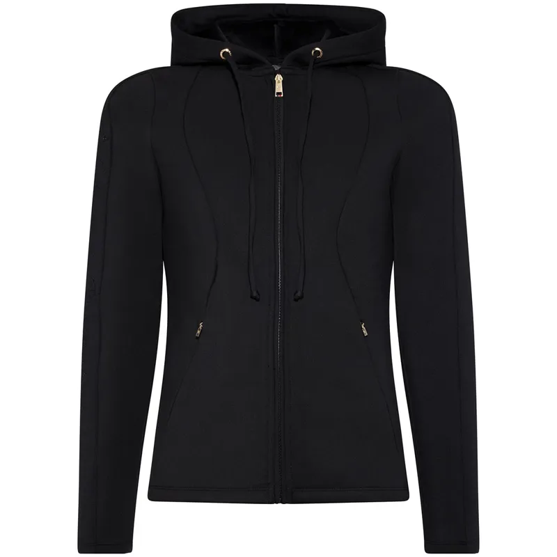 Holland Cooper Crystal Zip Womens Hoodie - Black-3