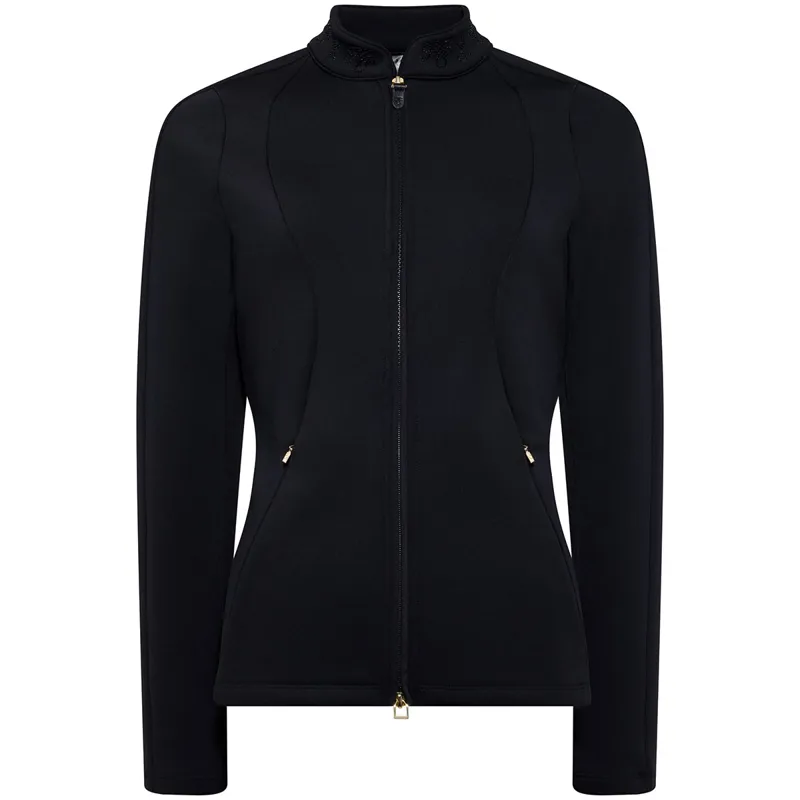 Holland Cooper Crystal Zip Womens Jacket - Black-2