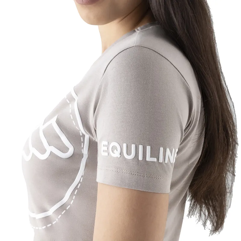 Equiline Cubry Short Sleeve Ladies Tee - Dove-1