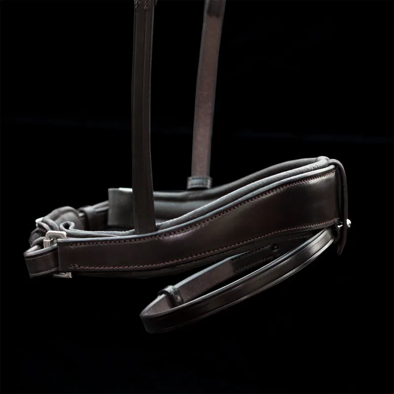 Henry James Dressage Crank Noseband - Havana Brown-2