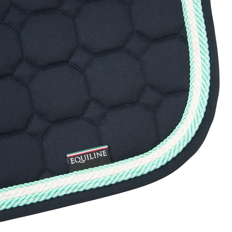 Equiline Octagon Custom Saddlecloth - Blue/Aqua/White Glitter/Aqua-1