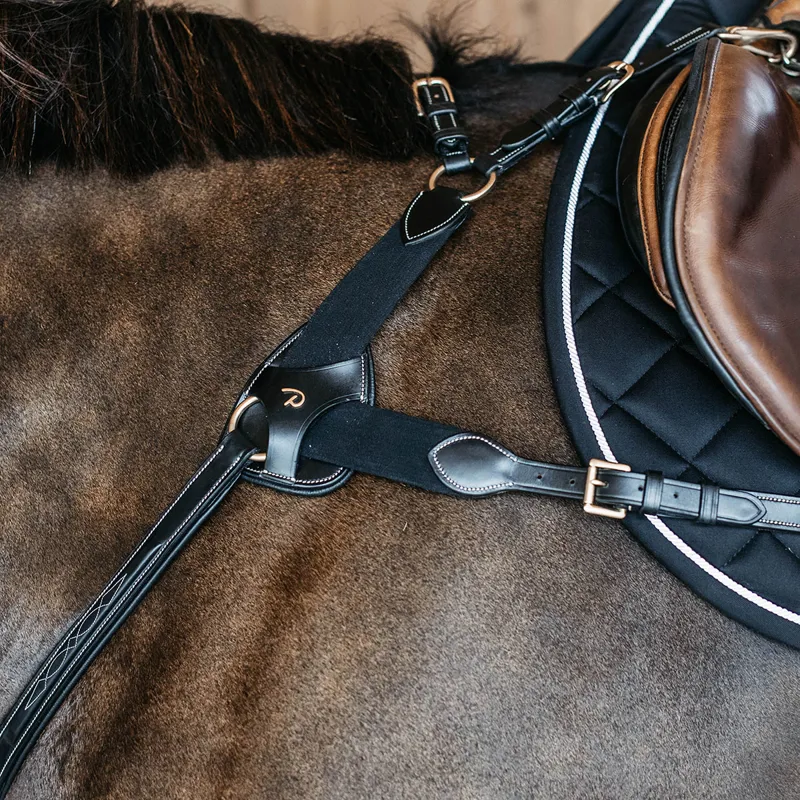 Dy'on D Collection 5-Point Elastic Breastplate - Black-1