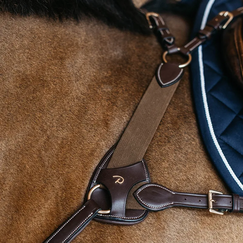 Dy'on D Collection 5-Point Elastic Breastplate - Brown-2