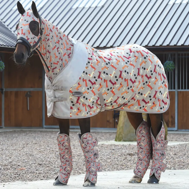 Weatherbeeta Printed Stretch Hood - Dachshund-1