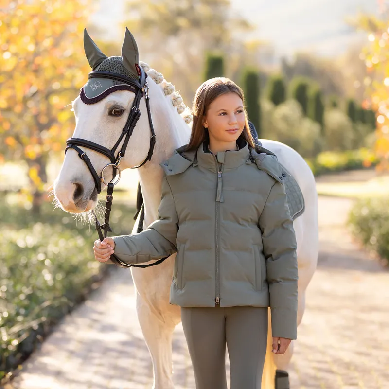 LeMieux Young Rider Daisy Waterproof Junior Coat - Rosemary-4