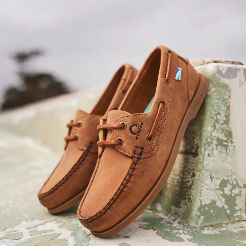 Chatham Deck Lady II G2 Ladies Premium Leather Boat Shoes - Walnut-10