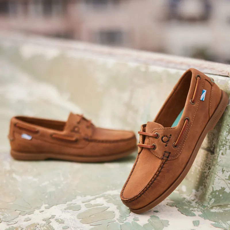 Chatham Deck Lady II G2 Ladies Premium Leather Boat Shoes - Walnut-7