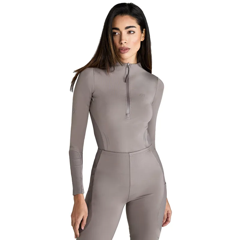 Aztec Diamond Define Ladies Long Sleeve Base Layer - Truffle-4