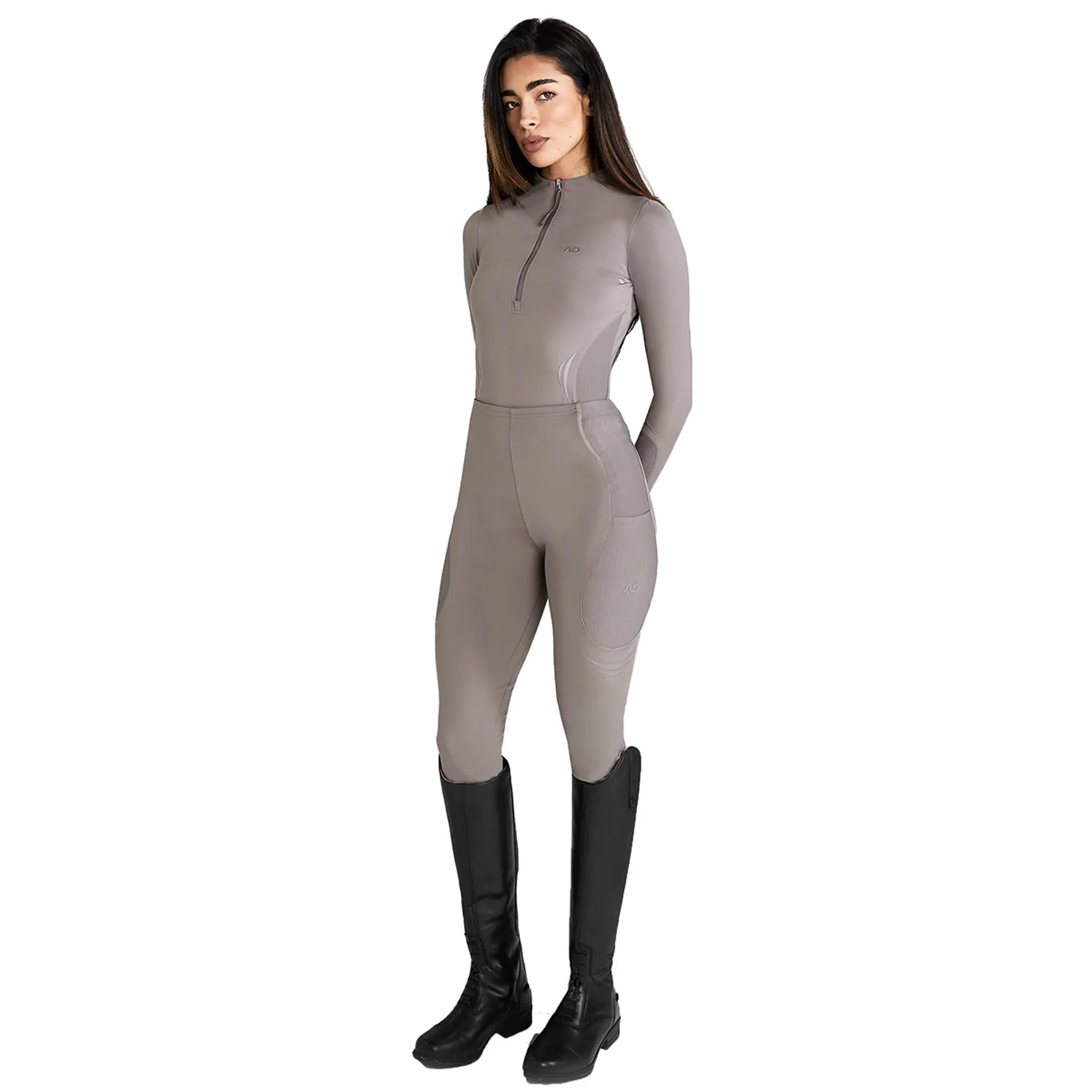 Aztec Diamond Define Ladies Long Sleeve Base Layer - Truffle