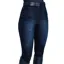 Aztec Diamond Premium Denim Knee Grip Womens Breeches - Indigo