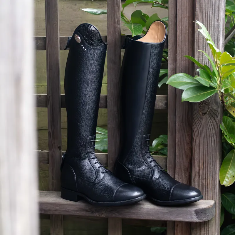 DeNiro Salentino Ice Laced Junior Tall Riding Boots - Quick Black/Black-9