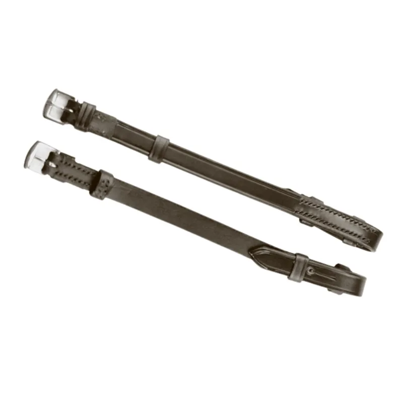 Dever Ascot Billet Cheek Pieces - Brown