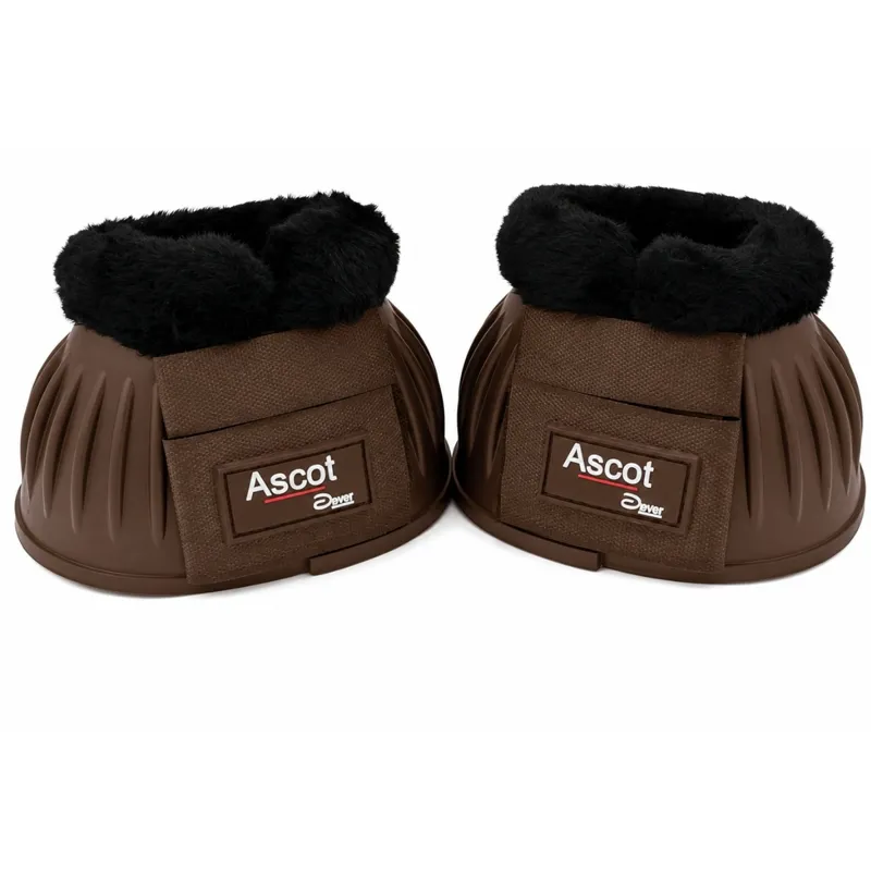 Dever Ascot Rubber Overreach Boots with Faux Fur - Brown/Black
