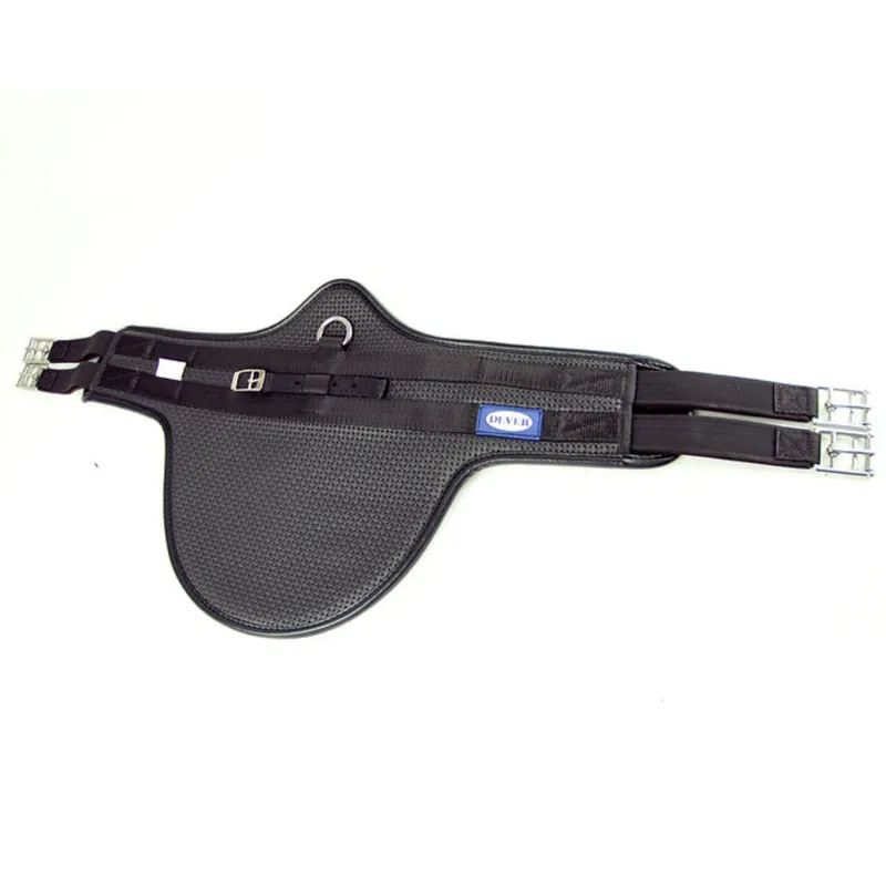 Dever Classic Comfort Stud Girth with Elastic Both Ends - Black