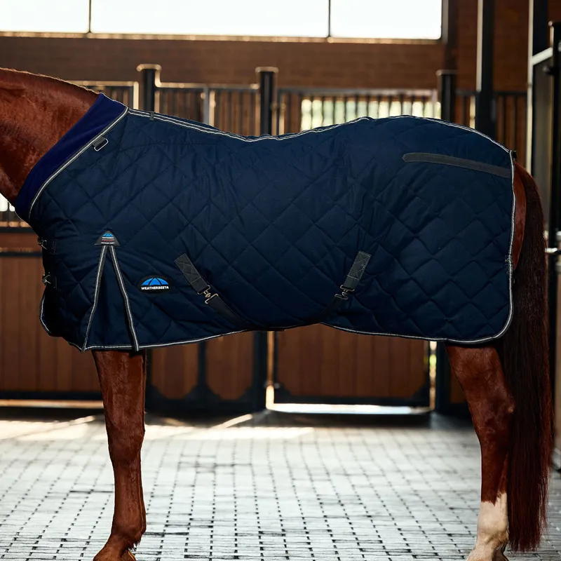 WeatherBeeta ComFiTec 1000D Diamond Quilt 220g Stable Rug - Navy-6