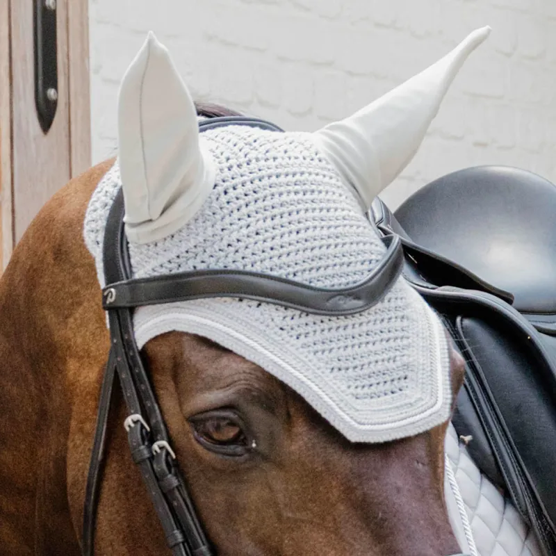 Kentucky Wellington Diamond Rope Soundless Ear Fly Veil - Grey