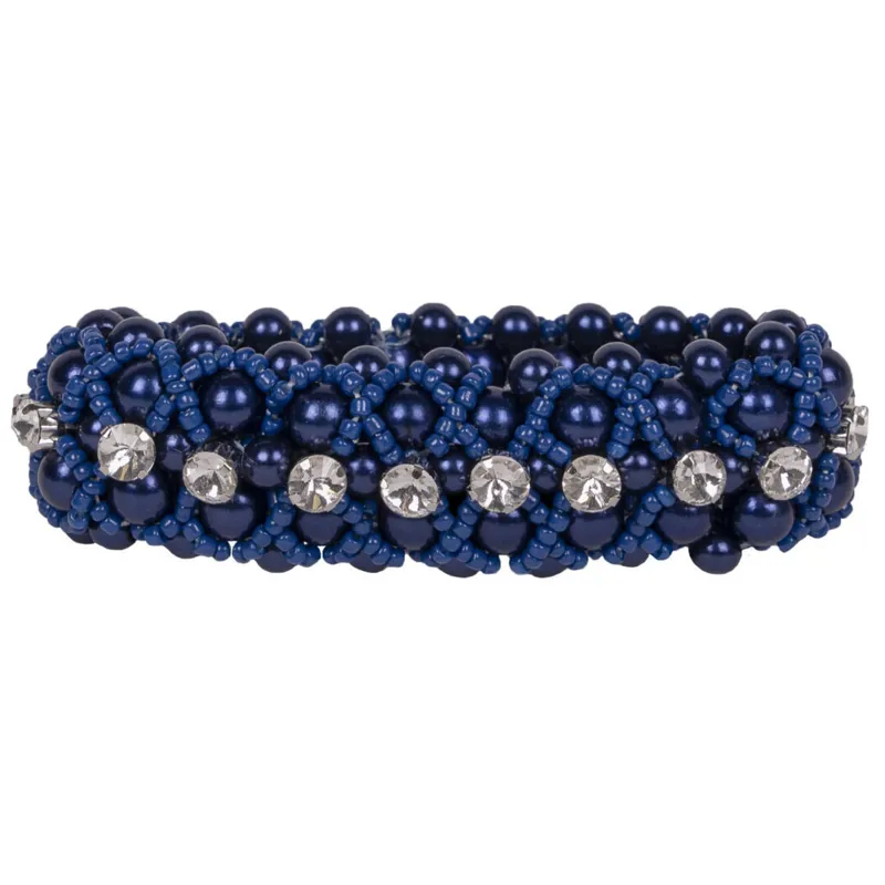 QHP Diamond Scrunchie - Navy