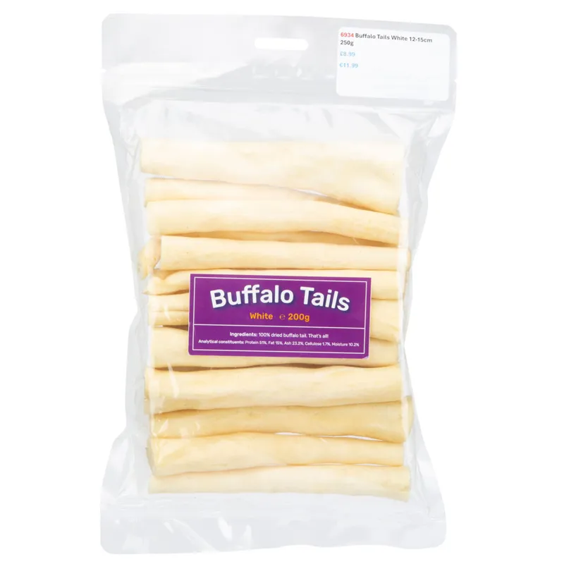 Digby and Fox Buffalo Tails for Dogs - White-1