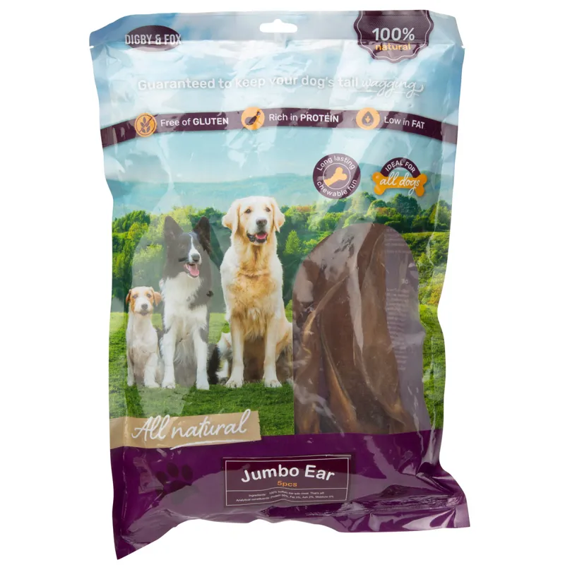 Digby and Fox Buffalo Jumbo Ears for Dogs-1