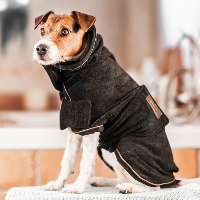 Kentucky Towel Dog Coat - Black-7