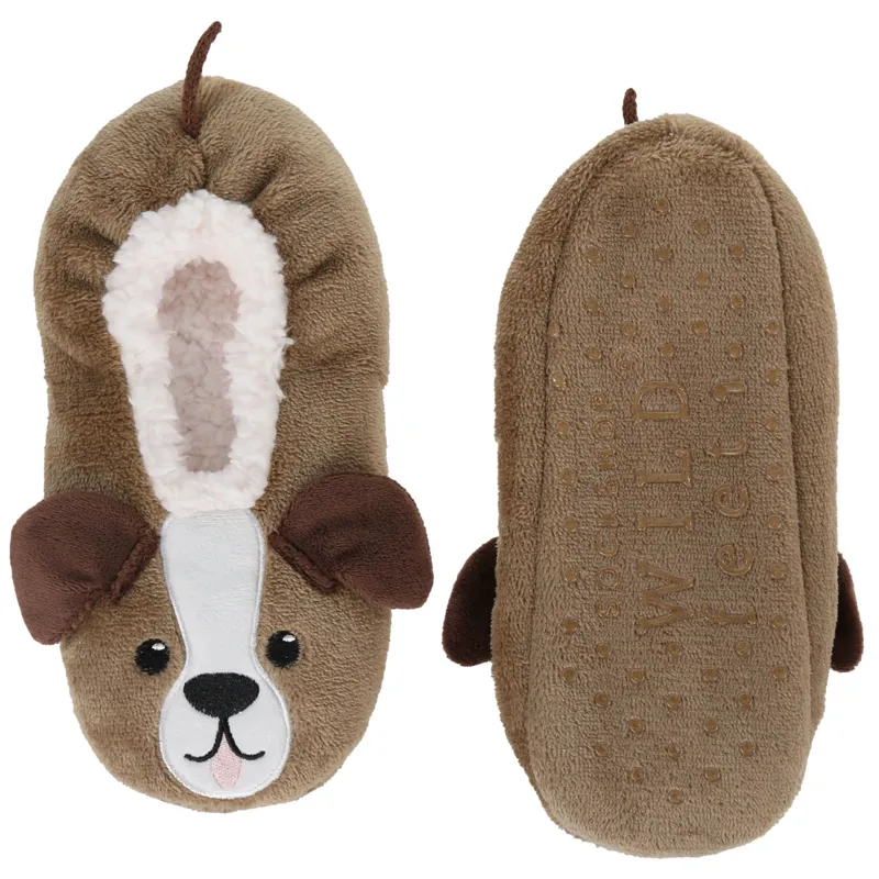 Sockshop Wild Feet Junior Footsie Slippers - Dog-2