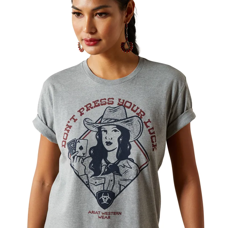 Ariat Don't Press Your Luck Womens Tee - Iceburg-2