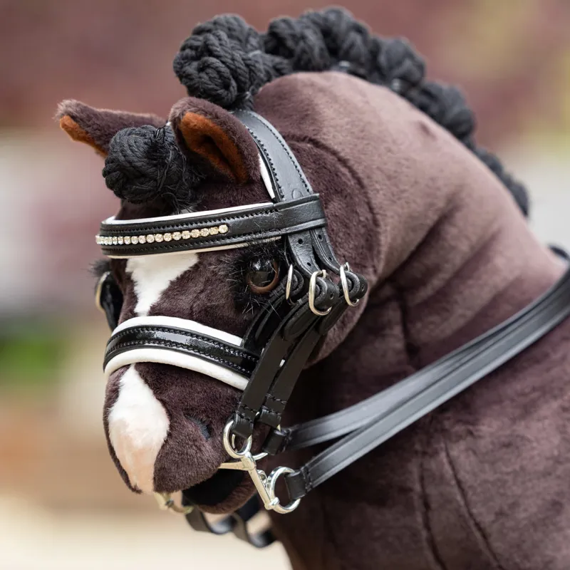 LeMieux Mini Toy Pony Double Bridle - Black-2