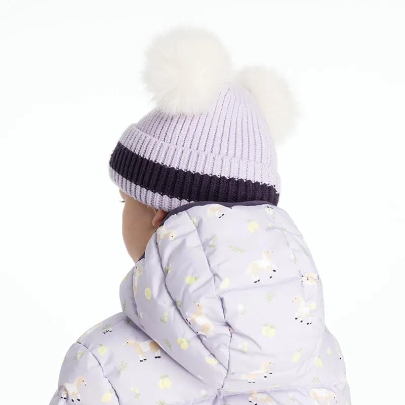 LeMieux Mini Double Pom Beanie - Lilac-5