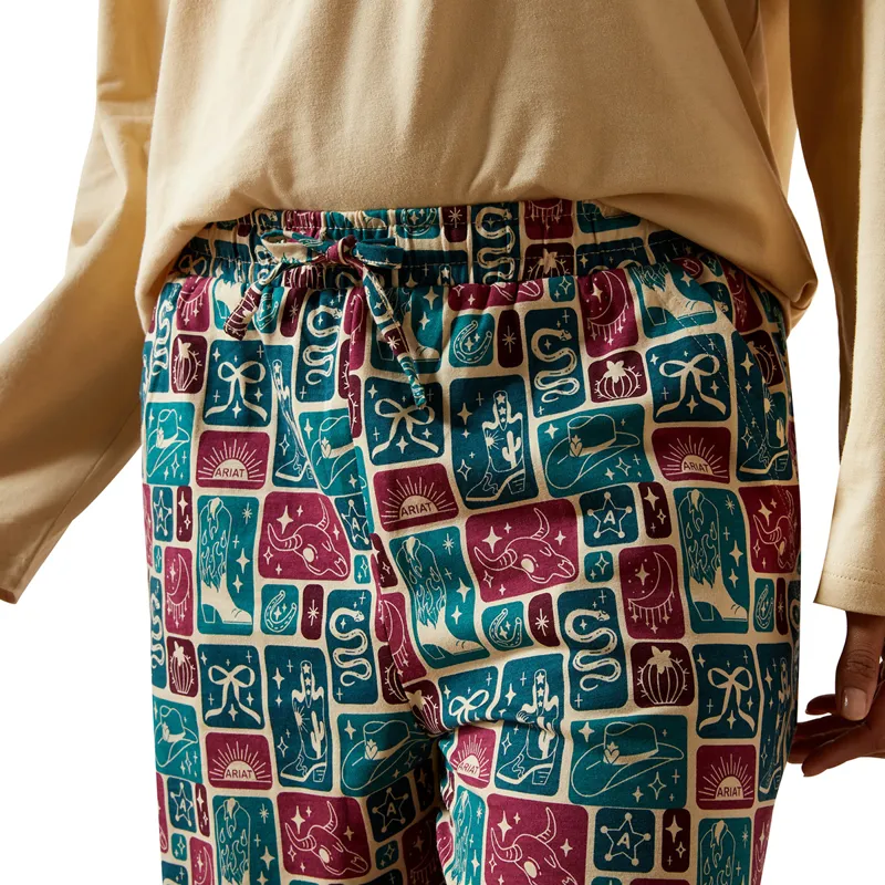 Ariat Dreams Womens Pyjama Set - Western Block-4