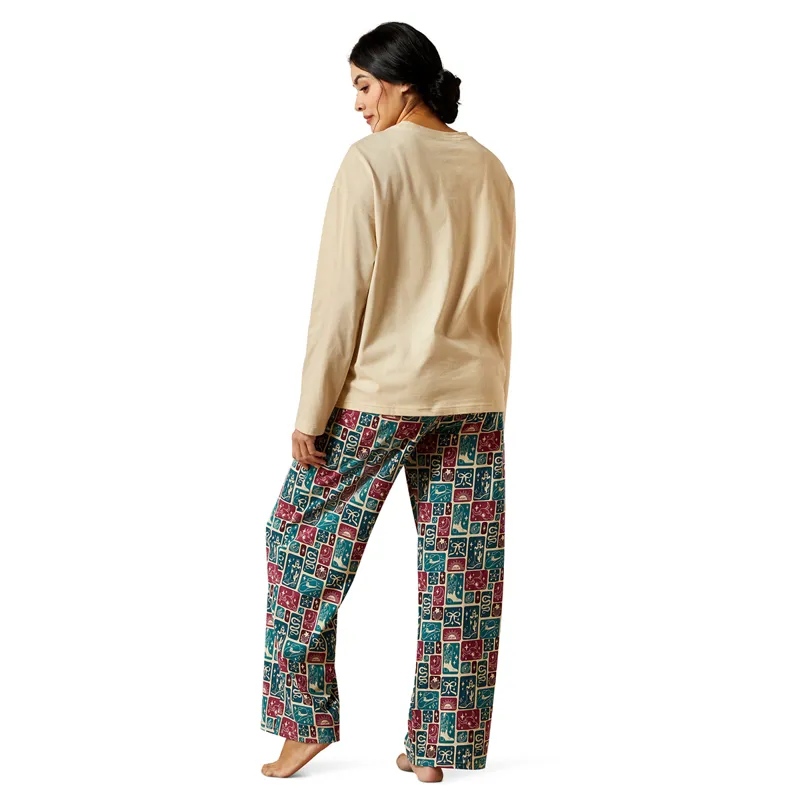 Ariat Dreams Womens Pyjama Set - Western Block-1