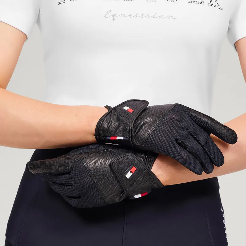 Tommy Hilfiger Duke Adults Riding Gloves - Black-2