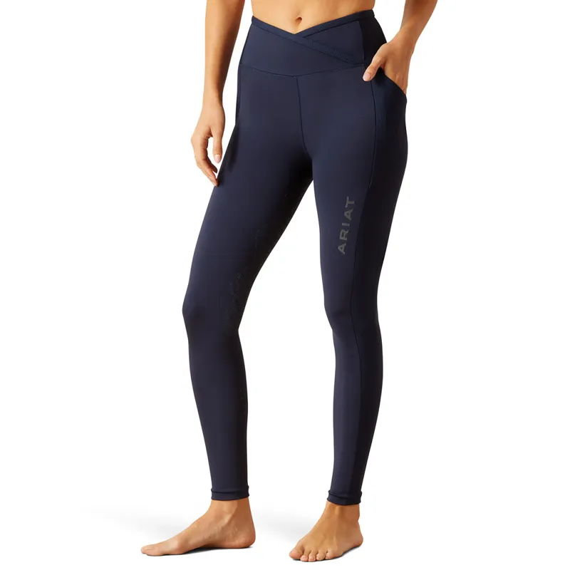 Ariat EOS Chic Half Grip Ladies Riding Tights - Navy Eclipse