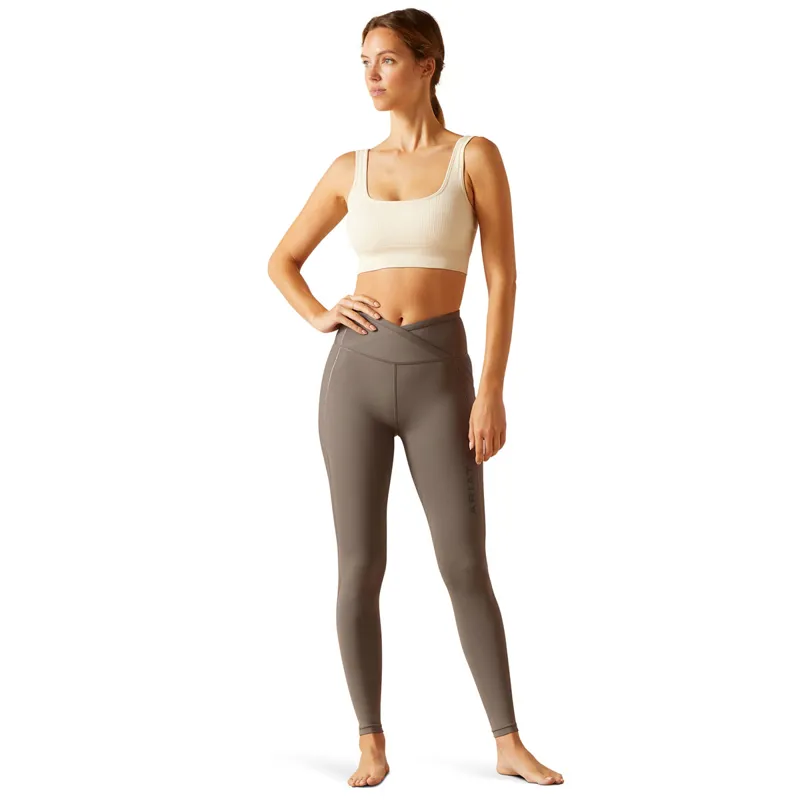 Ariat EOS Chic Half Grip Ladies Riding Tights - Plum Grey-5