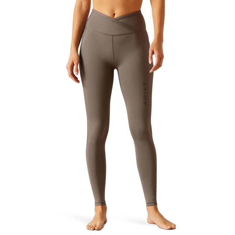 Ariat EOS Chic Half Grip Ladies Riding Tights - Plum Grey