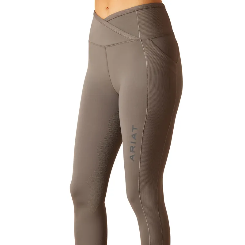 Ariat EOS Chic Half Grip Ladies Riding Tights - Plum Grey-4
