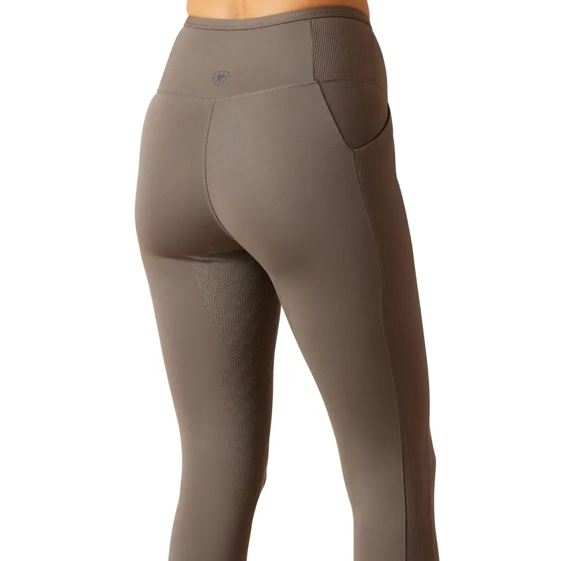 Ariat EOS Chic Half Grip Ladies Riding Tights - Plum Grey-3