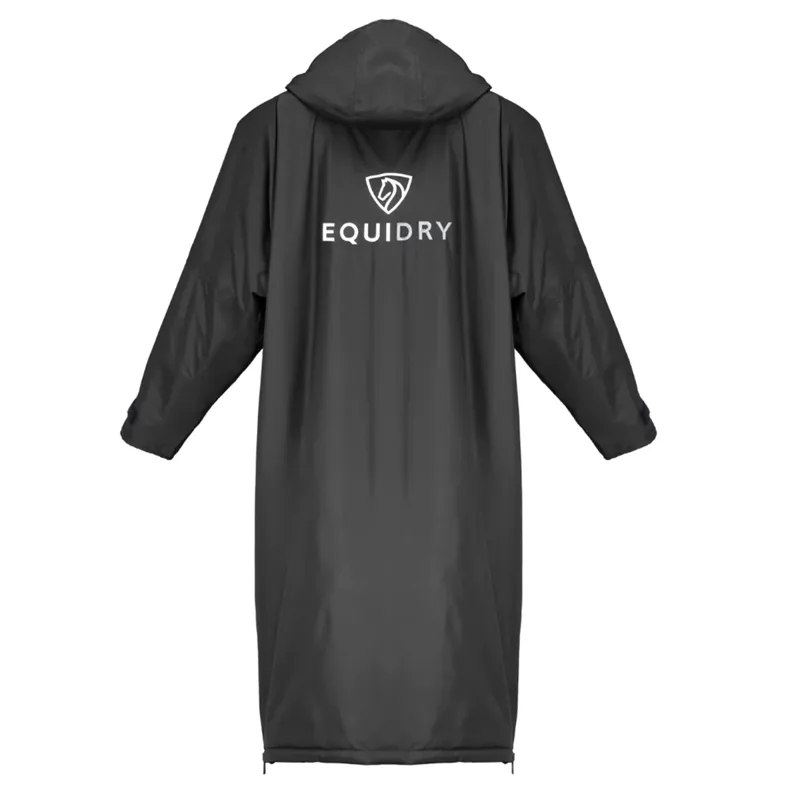 EQUIDRY Original Thick Fleece Lined Waterproof Jacket - Black/Grey-3