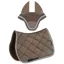 Equiline EQCHROMA Jump Saddlecloth and Ear Net Set - Cappuccino
