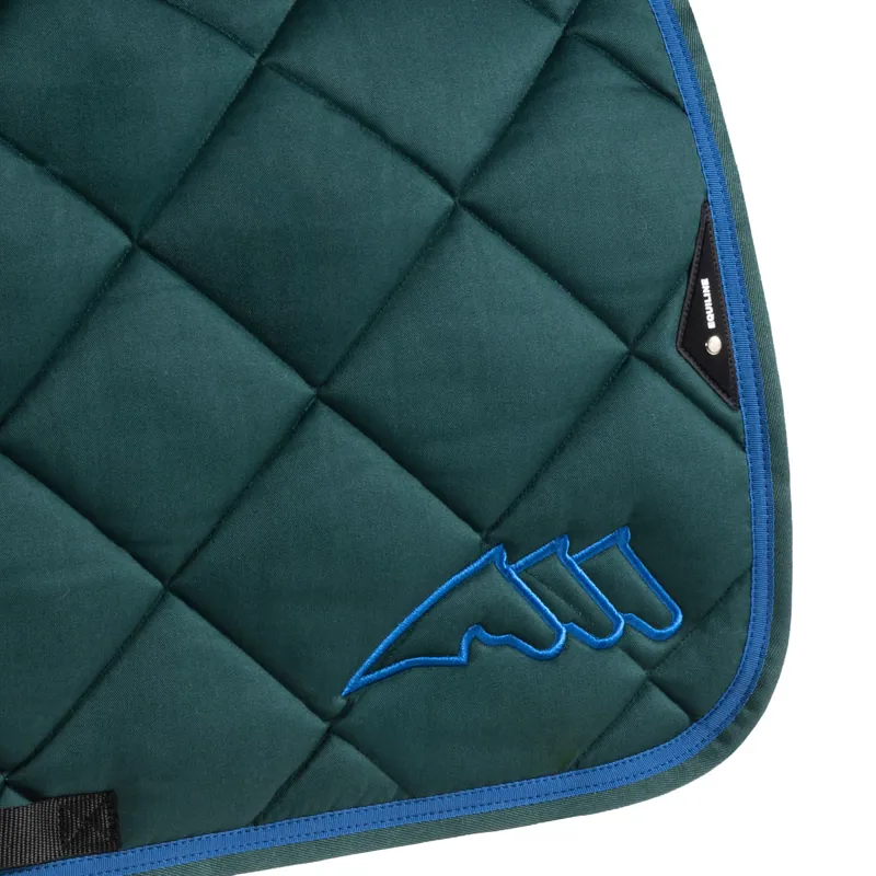 Equiline EQCHROMA Jump Saddlecloth and Ear Net Set - Bottle Green-1