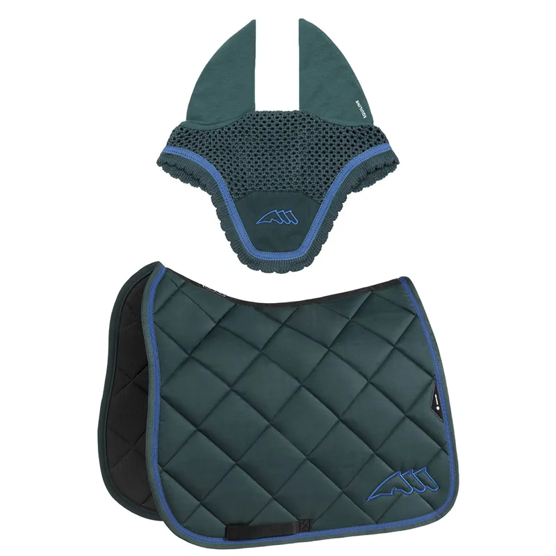 Equiline EQCHROMA Dressage Saddlecloth and Ear Net Set - Green