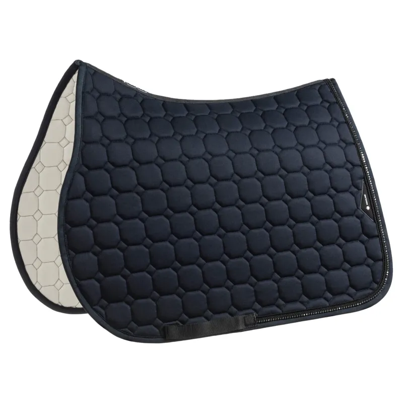 Equiline EQCRYSTARO Jump Saddlecloth with Rhinestones - Blue
