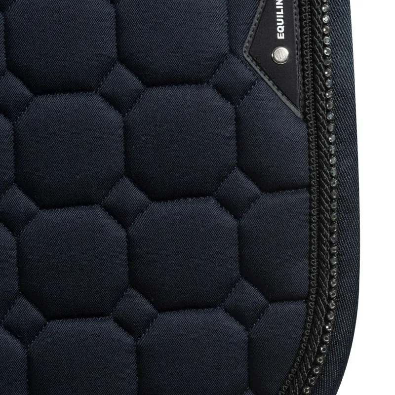 Equiline EQCRYSTARO Jump Saddlecloth with Rhinestones - Blue-1