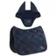 Equiline EQTRICOLORE Dressage Saddlecloth and Ear Net Set - Blue