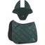 Equiline EQTRICOLORE Dressage Saddlecloth and Ear Net Set - Green