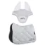 Equiline EQTRICOLORE Dressage Saddlecloth and Ear Net Set - White