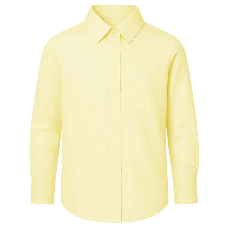 Equetech Stretch Long Sleeved Junior Show Shirt - Soft Yellow
