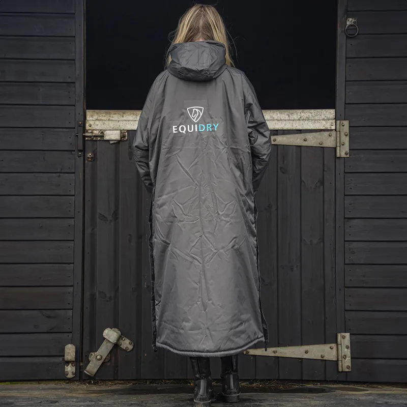 Equidry Evolution Thick Fleece Lined Waterproof Jacket - Grey and Turquoise-1