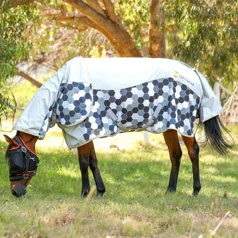 Equilibrium Field Relief Waterproof Detachable Neck Fly Rug - Grey Pre-Order-1